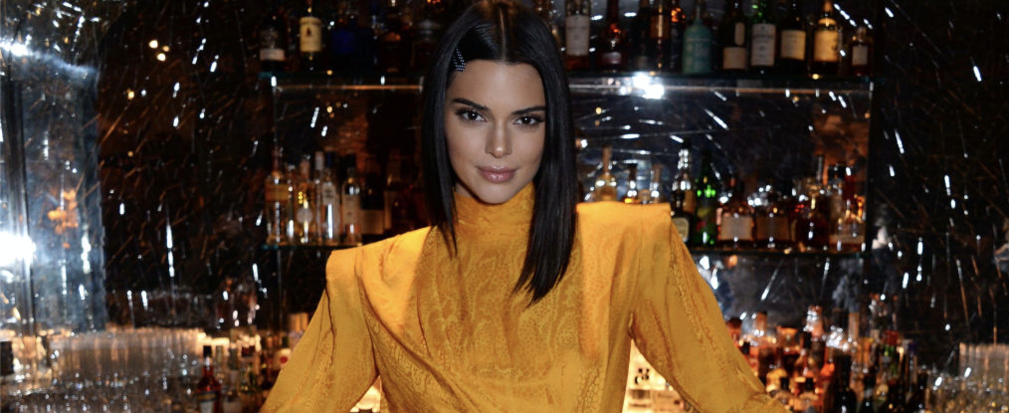 LONDON, ENGLAND - NOVEMBER 15: Kendall Jenner attends the Chaos SixtyNine Issue 2 launch party hosted by Charlotte Stockdale and Katie Lyall in The Baptist Bar at L'Oscar London on November 15, 2018 in London, Englan (Photo by David M. Benett/Dave Benett/Getty Images for Chaos SixtyNine)