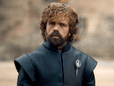 A screenshot of Tyrion Lannister from "Game of Thrones." (HBO)
