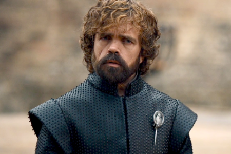 A screenshot of Tyrion Lannister from "Game of Thrones." (HBO)