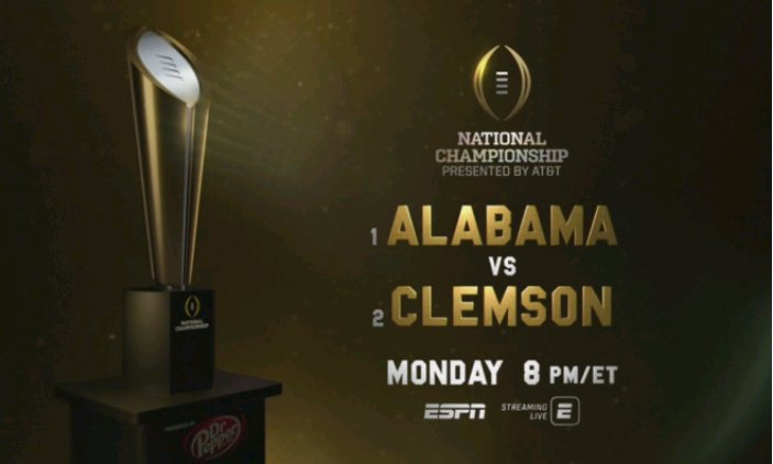 ESPN will be broadcasting the CFP National Championship tonight. (ESPN)