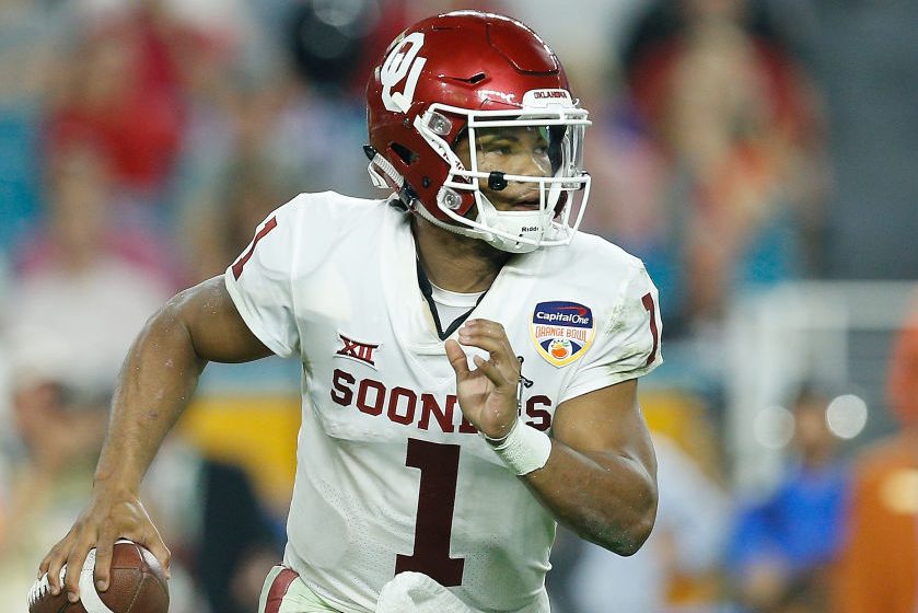 Kyler Murray #1 of the Oklahoma Sooners. (Photo by Michael Reaves/Getty Images)