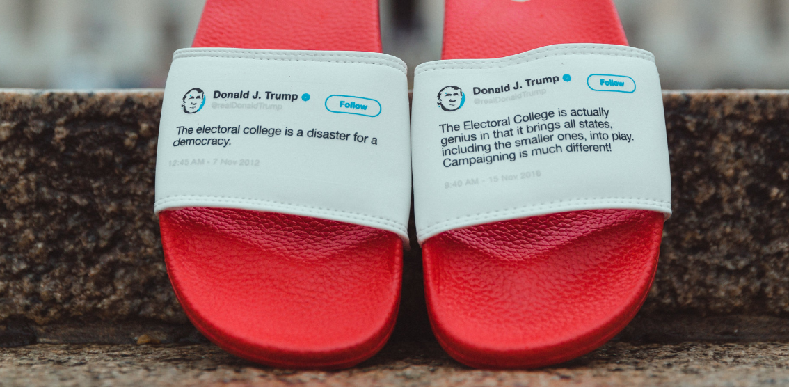 President Flip Flops are already sold out. (www.presidentflipflops.com/)