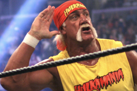 UNITED STATES - APRIL 03: Wrestle Mania 21 in Los Angeles, United States on April 03, 2005 - Hulk Hogan at Wrestle Mania 21 at Staples Center. (Photo by Mike FANOUS/Gamma-Rapho via Getty Images)