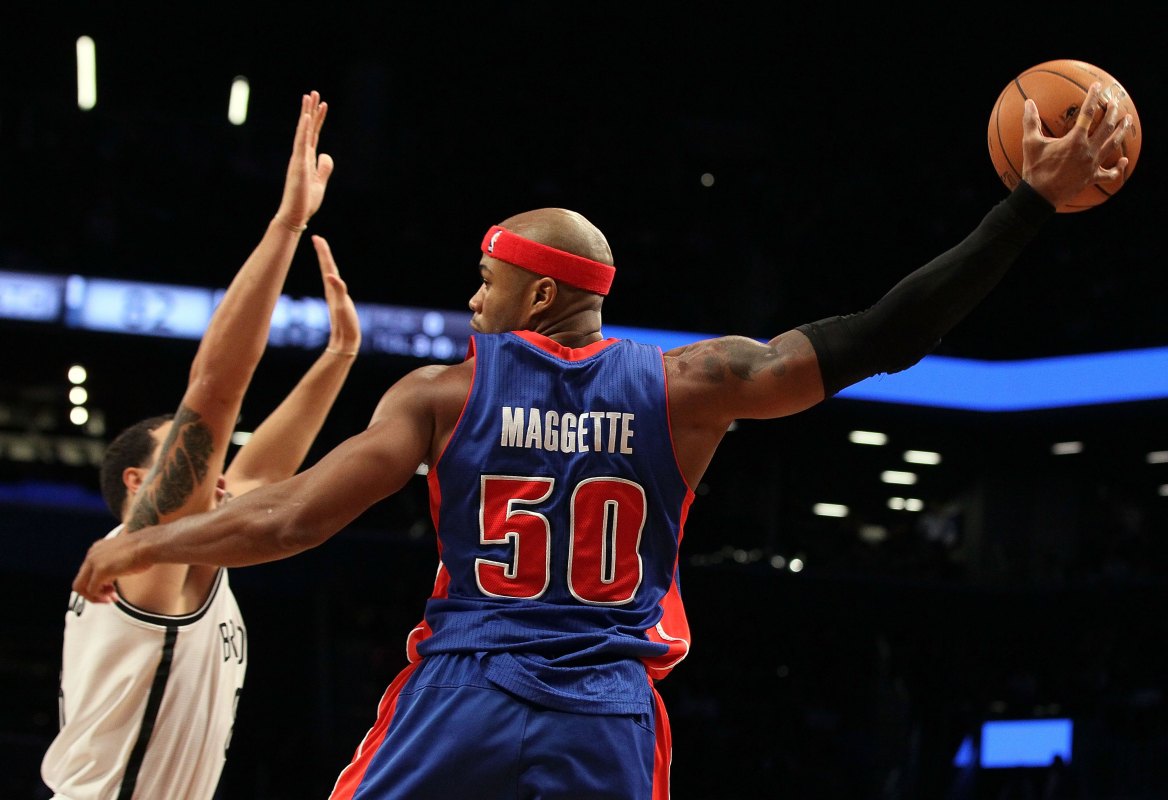 NEW YORK, NY - DECEMBER 14:  (NEW YORK DAILIES OUT)   Corey Maggette #50 of the Detroit Pistons in action against the Brooklyn Nets at Barclays Center on December 14, 2012 in the Brooklyn borough of New York City.The Nets defeated the Pistons 107-105 in double overtime. (Photo by Jim McIsaac/Getty Images)