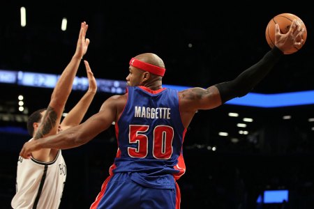 NEW YORK, NY - DECEMBER 14:  (NEW YORK DAILIES OUT)   Corey Maggette #50 of the Detroit Pistons in action against the Brooklyn Nets at Barclays Center on December 14, 2012 in the Brooklyn borough of New York City.The Nets defeated the Pistons 107-105 in double overtime. (Photo by Jim McIsaac/Getty Images)