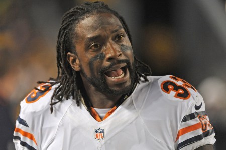 Cornerback Charles Tillman #33 of the Chicago Bears looks on from the sideline during a game against the Pittsburgh Steelers at Heinz Field on September 22, 2013 in Pittsburgh, Pennsylvania.  The Bears defeated the Steelers 40-23.  (Photo by George Gojkovich/Getty Images)