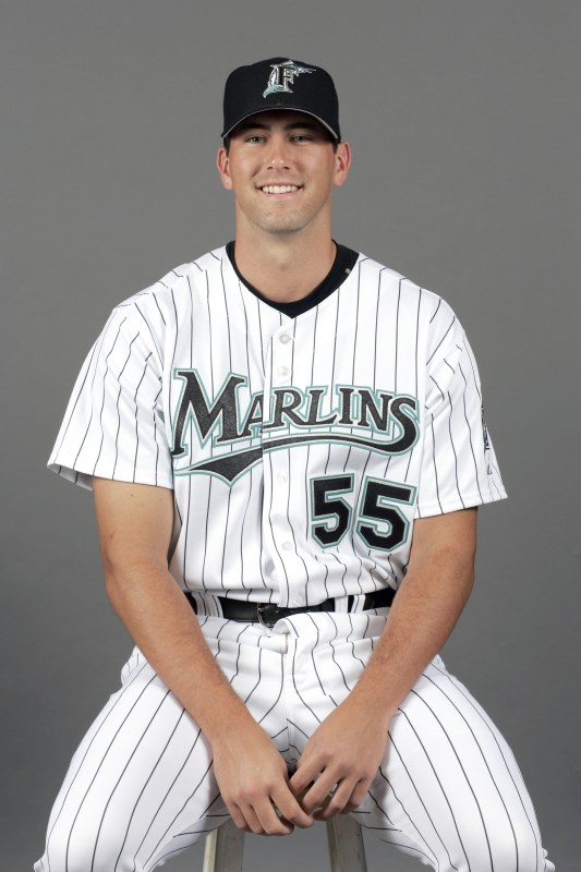 JUPITER, FL - FEBRUARY 26:  Luke Hagerty of the Florida Marlins poses for a portrait during photo day at Roger Dean Stadium on February 26, 2005 in Jupiter, Florida.  (Photo by David Carlson/MLB Photos via Getty Images)