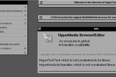 A snapshot of the original World Wide Web browser from 30 years ago. (Photo: screenshot, CERN)
