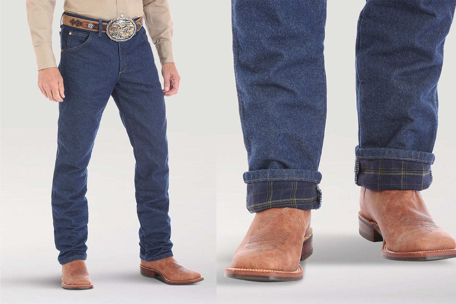 Wrangler flannel lined jeans for men