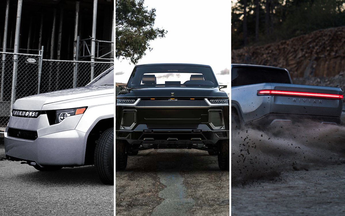 Ford, Bollinger, Workhorse, Tesla, Atlis Motor Vehicles, Rivian, electric pickup trucks