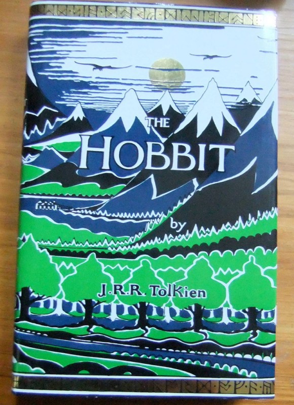 The original dust jacket for "The Hobbit," designed by the author, J.R.R. Tolkien (Photo: Flickr, Gwydion M. Williams)