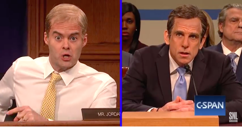 The cold open sketch of 'Saturday Night Live' on March 2, 2019, parodied the Michael Cohen hearing. (Photo credit: Screenshot, YouTube, NBC's 'Saturday Night Live')
