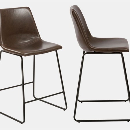 Pick Up a Pair of Great-Lookin’ Leather Barstools for Under $100