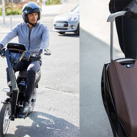 This Sleek Electric Scooter Folds in Two Like a Roller Suitcase