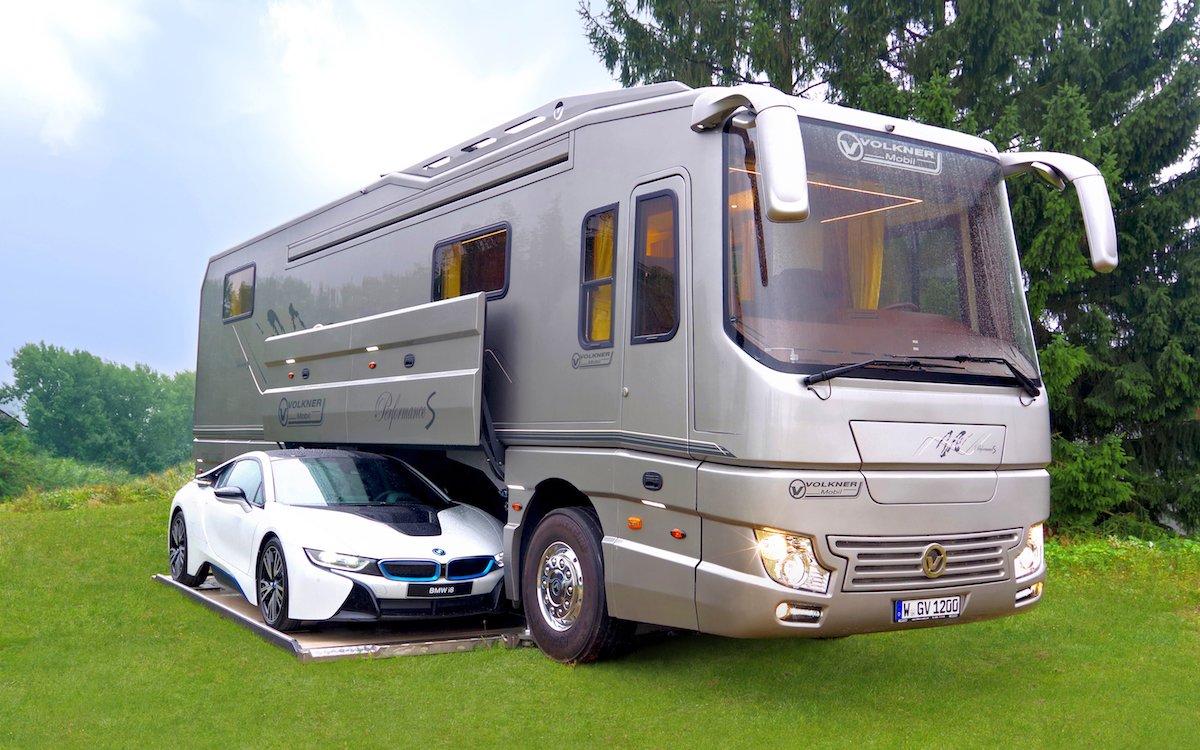 Germany's Volkner Mobil Is a Sports-Car-Carrying RV - InsideHook