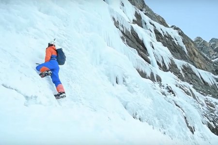 You Will Never Climb a 1,000-Foot Frozen Waterfall as Fast as This Brave Soul