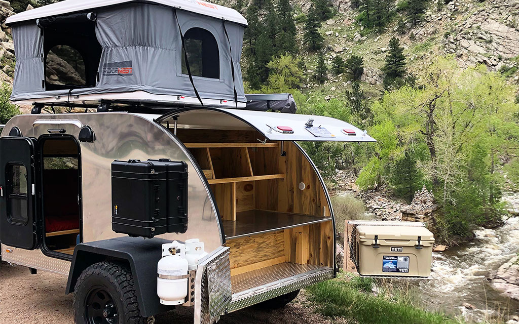 Colorado Summer Teardrop Trailer Bunk Bed InsideHook