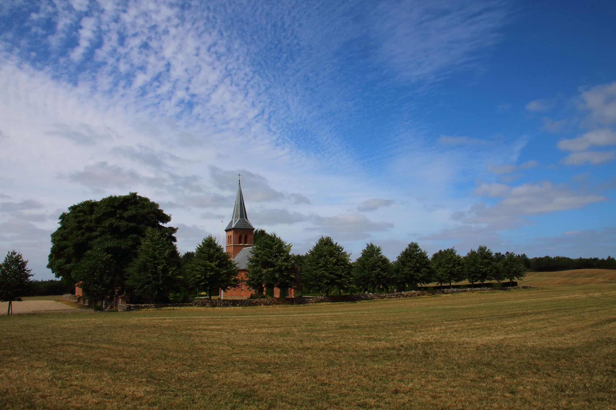 A church in Brande, Denmark, where a sky-high tower is being built. (Getty Images)