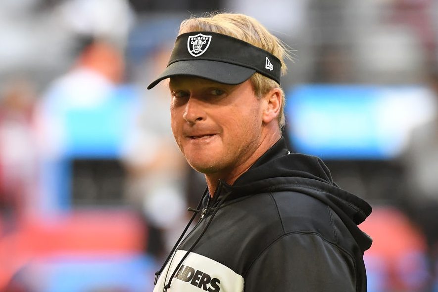 Oakland head coach John Gruden. (Photo by Norm Hall/Getty Images)