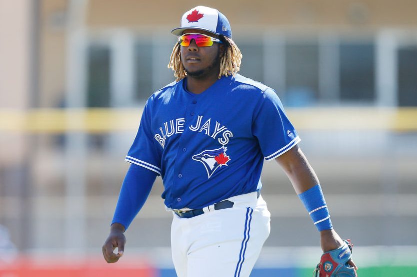 Vladimir Guerrero Jr. of the Toronto Blue Jays. (Photo by Michael Reaves/Getty Images)