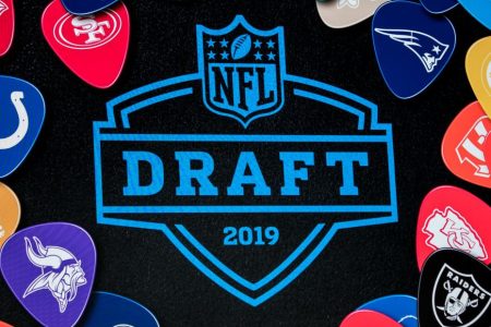 Signage seen during the NFL Draft. (Danielle Del Valle/Getty Images)