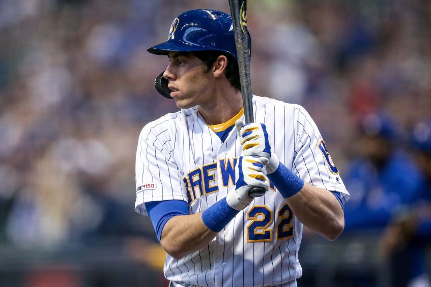 Christian Yelich of the Milwaukee Brewers. (Photo by Dylan Buell/Getty Images)