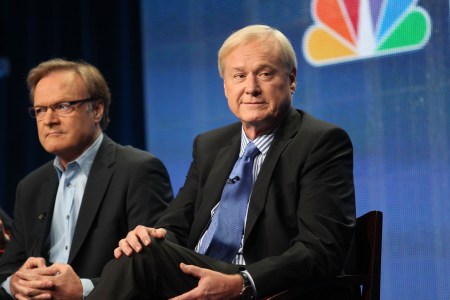 Chris Matthews speaks at an MSNBC panel in 2011