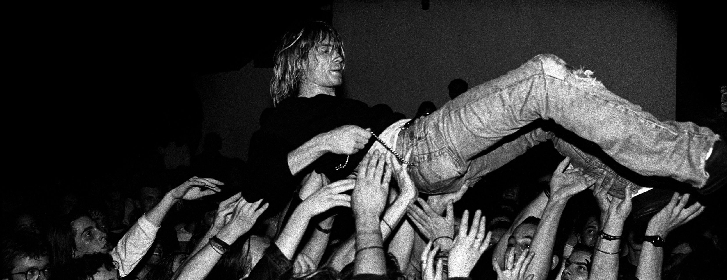 Nirvana singer Kurt Cobain performs in Frankfurt, Germany on November 12 1991. (Photo by Paul Bergen/Redferns)