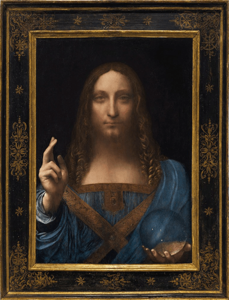 This painting, "Salvator Mundi," sold for a record $450 million in November 2017, but doubts about its authenticity have now been raised by the UK's National Gallery. (Photo credit: Creative Commons)