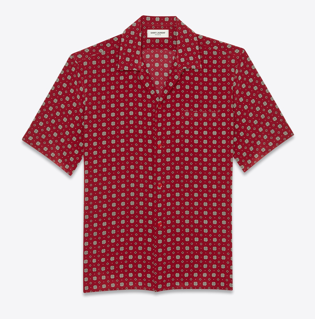 Shark Collar Silk Shirt Saint Laurent
