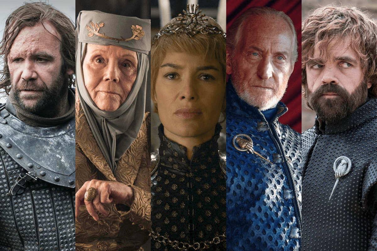 Sandor "The Hound" Clegane, Olenna Tyrrel, Cersei Lannister, Tywin Lannister and Tyrion Lannister from “Game of Thrones,” all included in our list of the 101 best insults from the HBO series