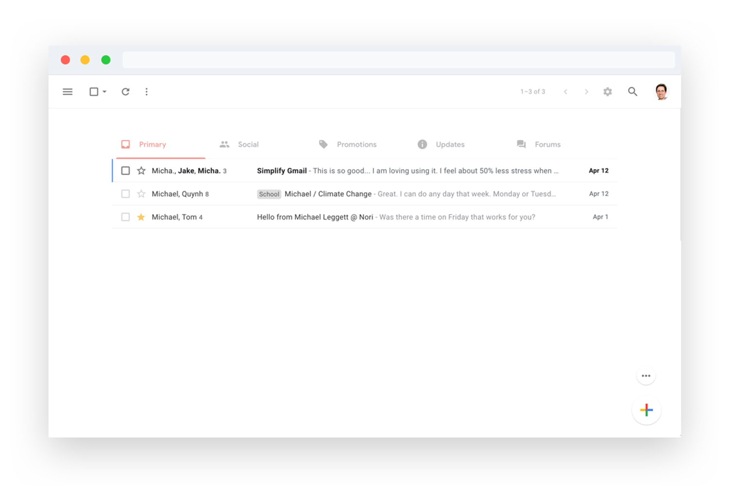 Simplify is a free Chrome extension from former Gmail lead designer Michael Leggett.