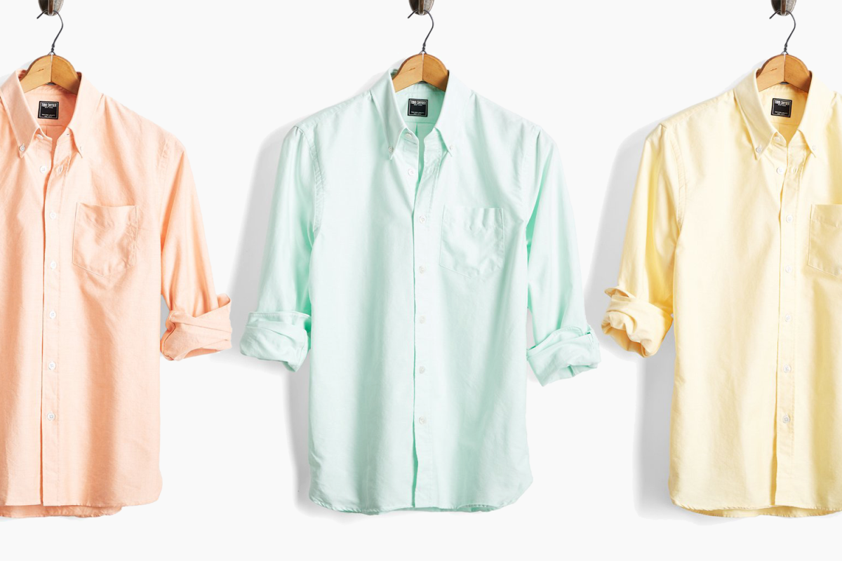 Todd Snyder's Oxford shirts are on sale in the colors your wardrobe needs.