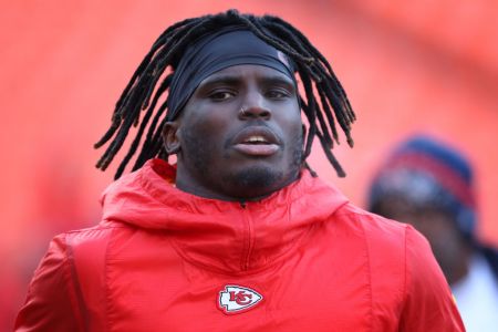Chiefs wide receiver Tyreek Hill. (Scott Winters/Icon Sportswire via Getty)