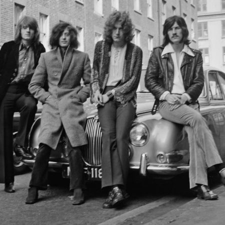 Group portrait of Led Zeppelin in 1968. (Dick Barnatt/Redferns)