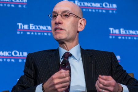 NBA Commissioner Adam Silver. (Zach Gibson/Getty)