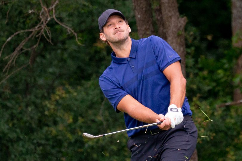 Tony Romo at the AT&T Byron Nelson. (Andrew Dieb/Icon Sportswire via Images)