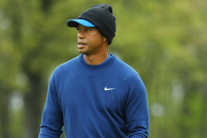 Tiger Woods at a practice round at the 2019 PGA Championship. (Warren Little/Getty)