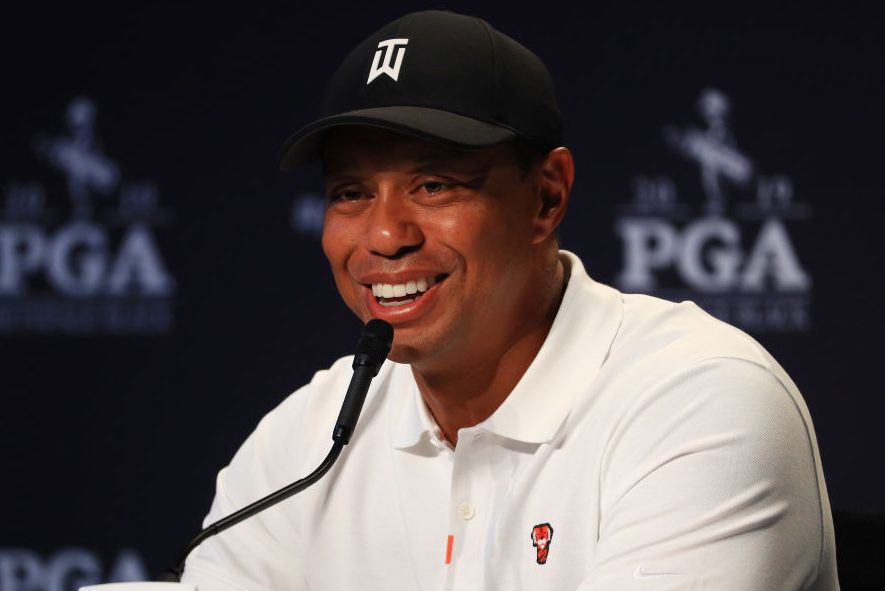 Tiger Woods at the 2019 PGA Championship. (Mike Ehrmann/Getty)
