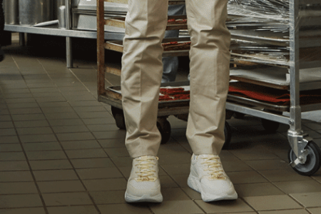 Chef Dominique Ansel's Koio Avalanche sneakers. (Koio)