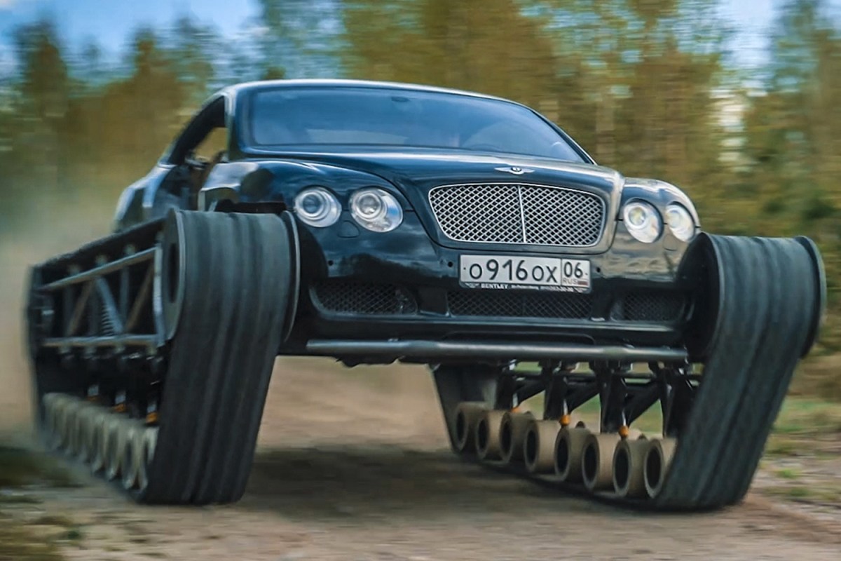 The Ultratank is a Bentley Continental GT with tank treads. And yes, it works.