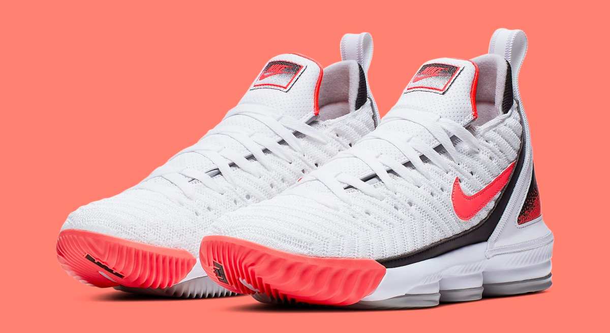 Lebron 16 hot lava…size 14.. will fit a size 13 foot because the shoe is narrow Nike LeBron 16 Air Tech Challenge Hot Lava White for Sale  main image 4