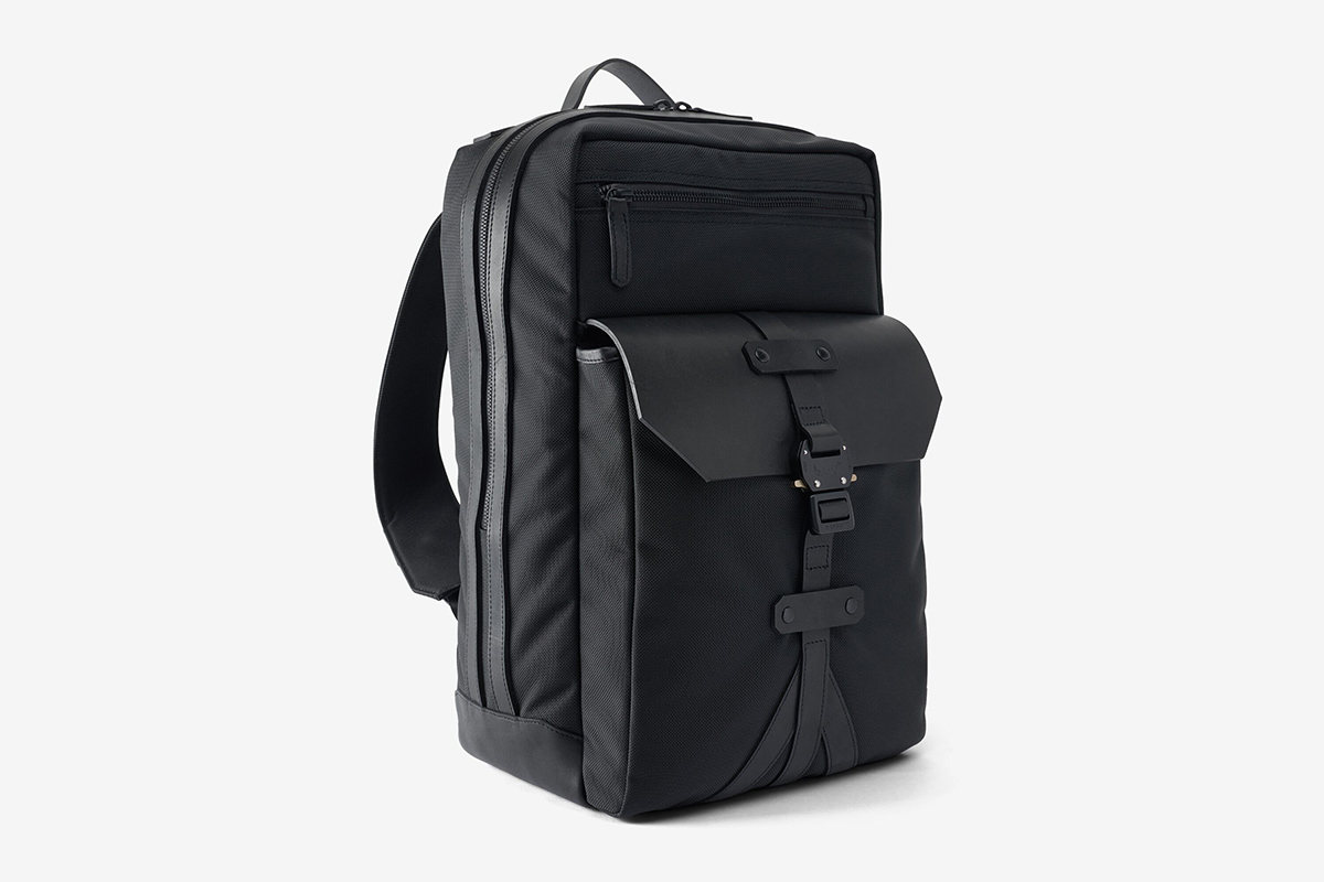 Outpost Black Nylon Large Backpack