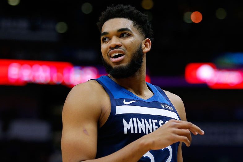 Karl-Anthony Towns of the Minnesota Timberwolves. (Jonathan Bachman/Getty)