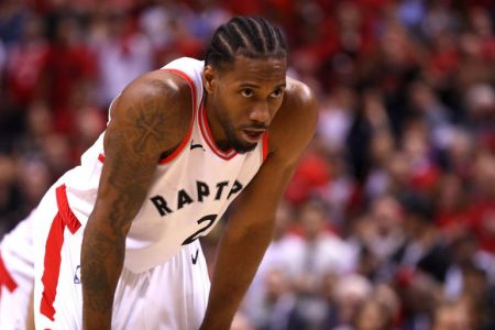 Kawhi Leonard of the Toronto Raptors. (Gregory Shamus/Images)