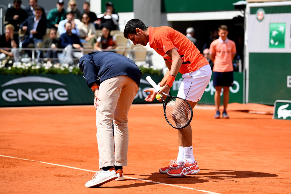 Novak Djokovic Umpire French Open