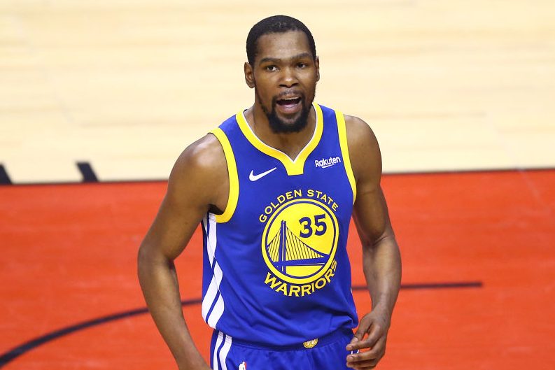 Kevin Durant in Game Five of the 2019 NBA Finals. (Vaughn Ridley/Getty)