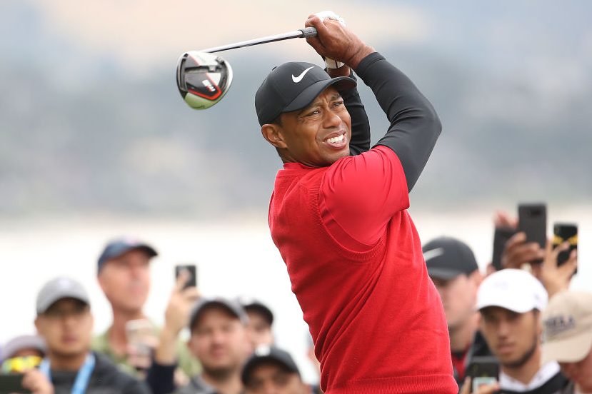 Tiger Woods plays during the final round of the 2019 U.S. Open. (Christian Petersen/Getty)
