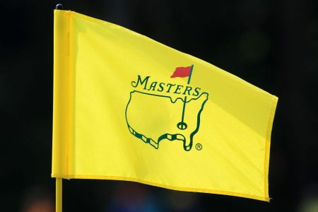 A flag with the Augusta National logo. (David Cannon/Getty)