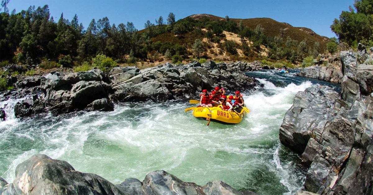 The American River is one of the country's best spots for rafting. 